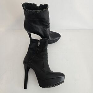 BCBG Black High Heel Ankle Boots